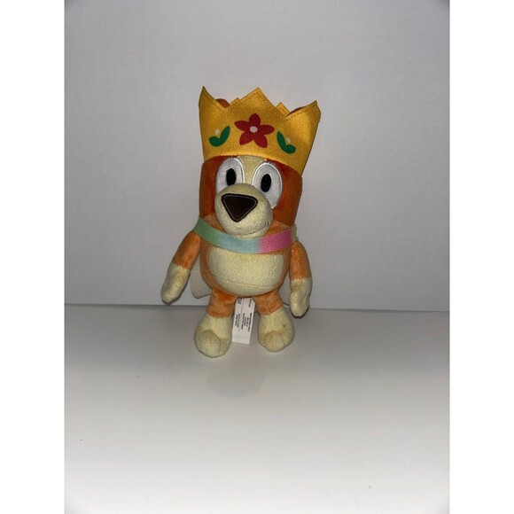 Bluey Queen Bingo 8” Plush Crown Cape Disney Junior Toy Stuffed Animal Cute - Picture 2 of 5